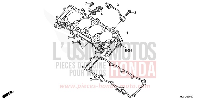 CYLINDRE von CBR1000RR "Fireblade" GRAPHITE BLACK (NHB01BA) von 2013